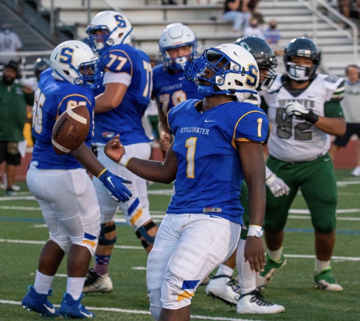 Walker (1) earlier this season scoring against Edmond Santa Fe.