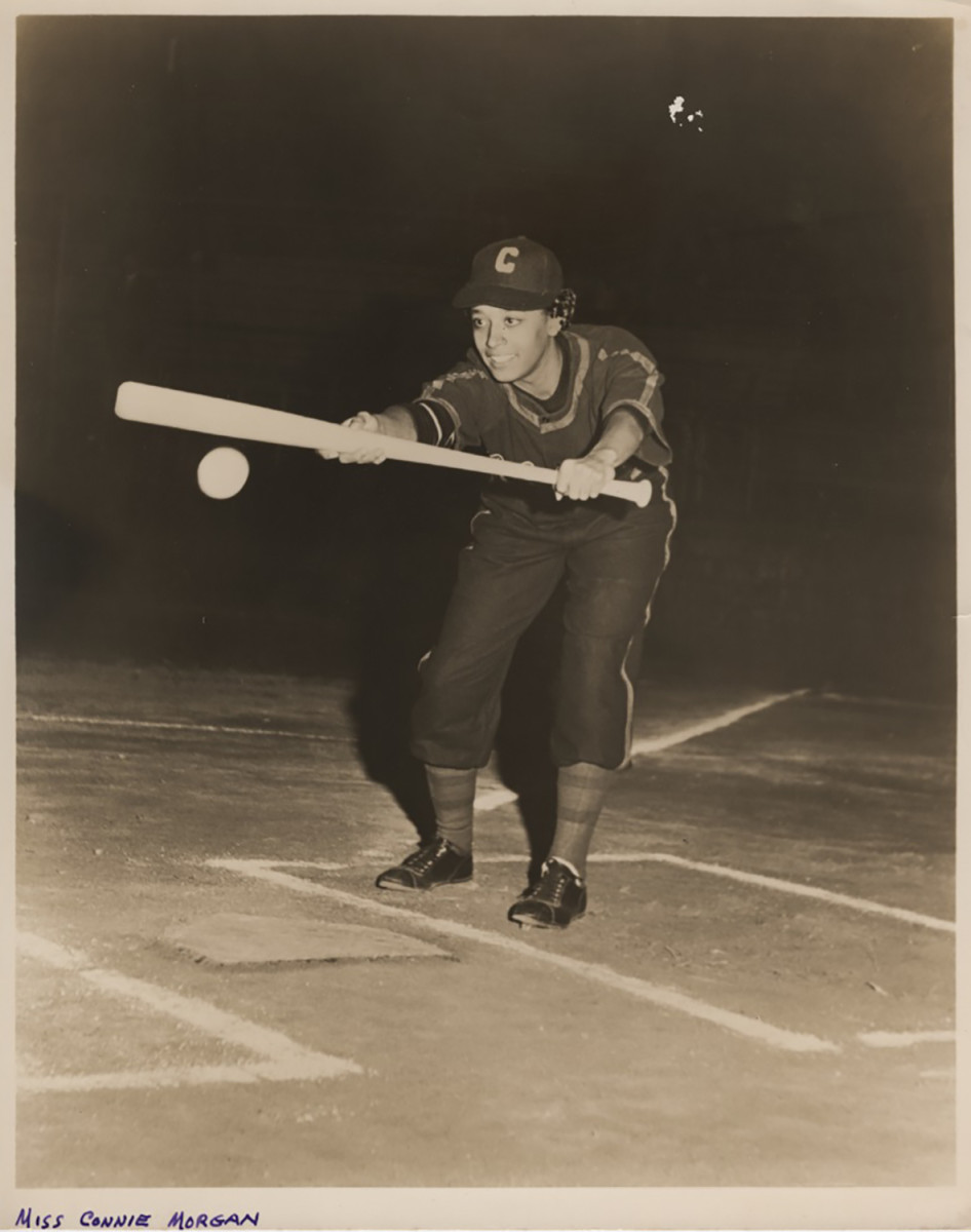 Morgan, posing for the Clowns.