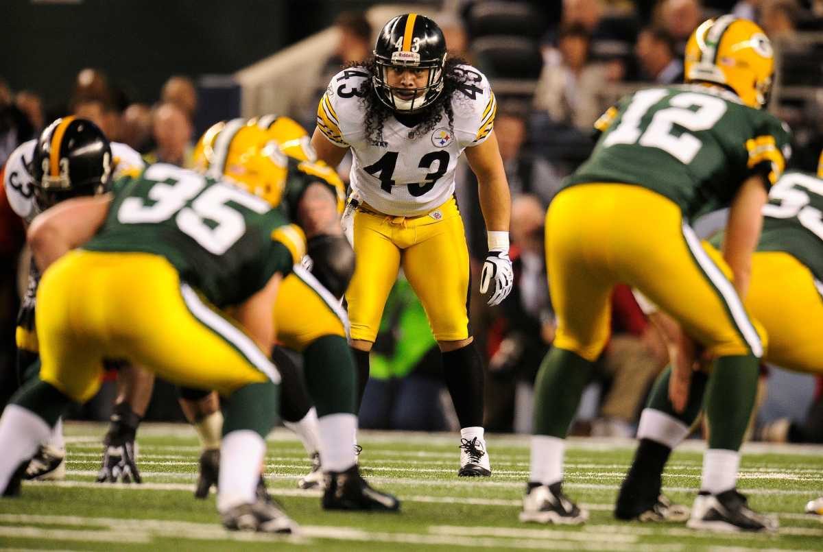 Troy Polamalu (43) terrorized offenses during his NFL career and was an eight-time Pro Bowler and four-time All-Pro.