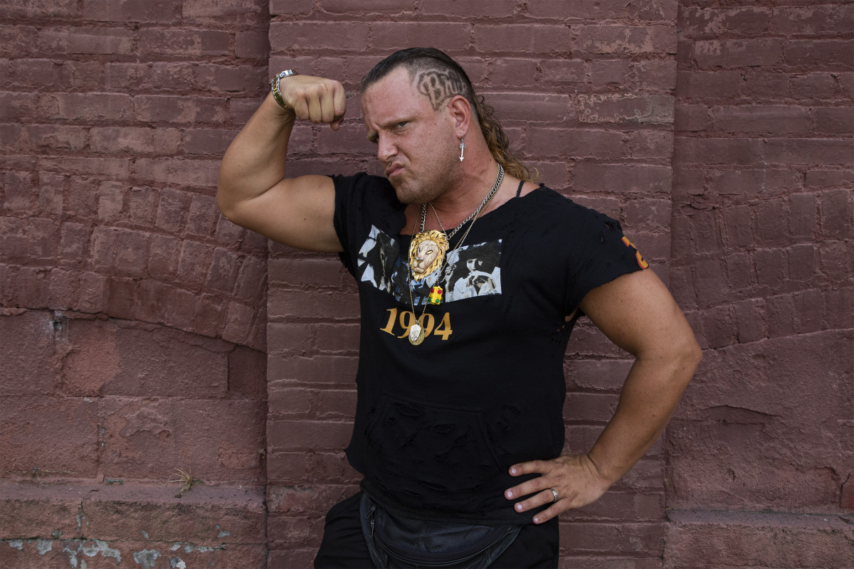 Portrait of pro wrestler Mr. Brickster