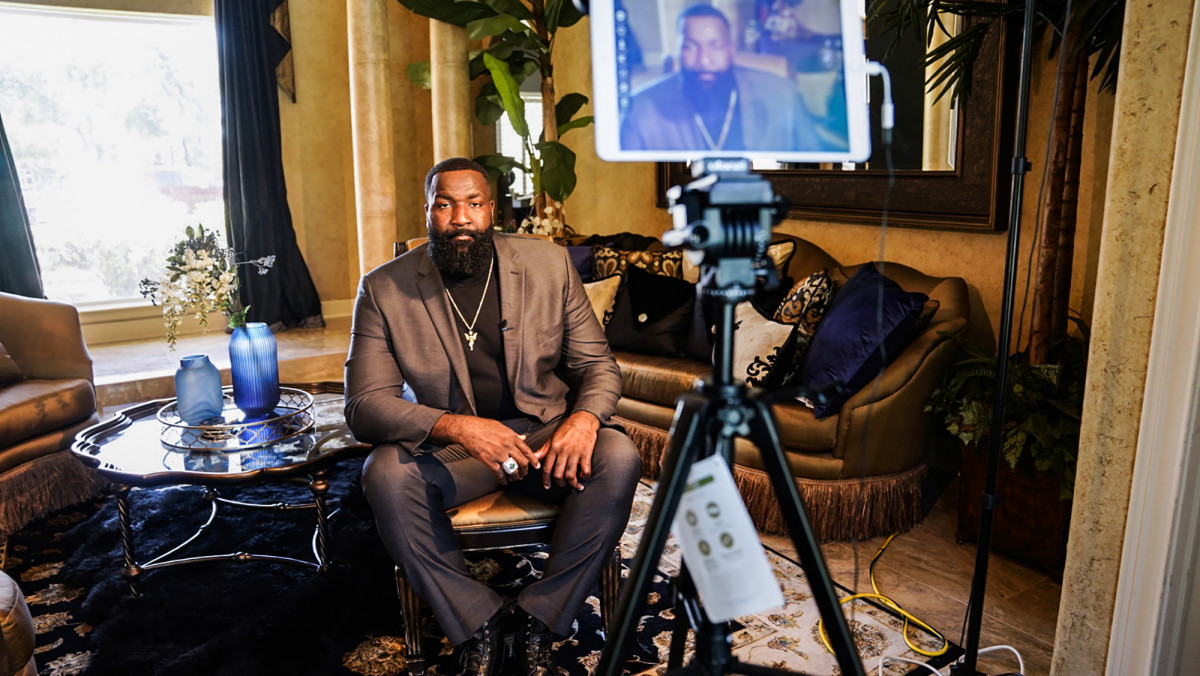 Perkins originally pictured himself on the sidelines after his playing days, not in front of a camera.