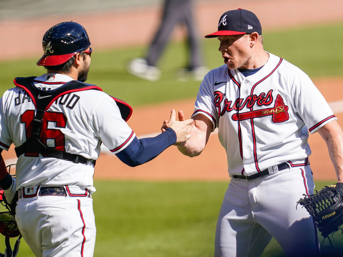 Mark Melancon celebrates