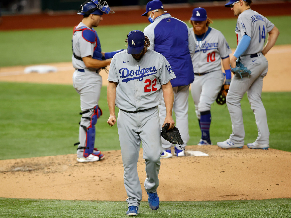 Clayton Kershaw exits the game