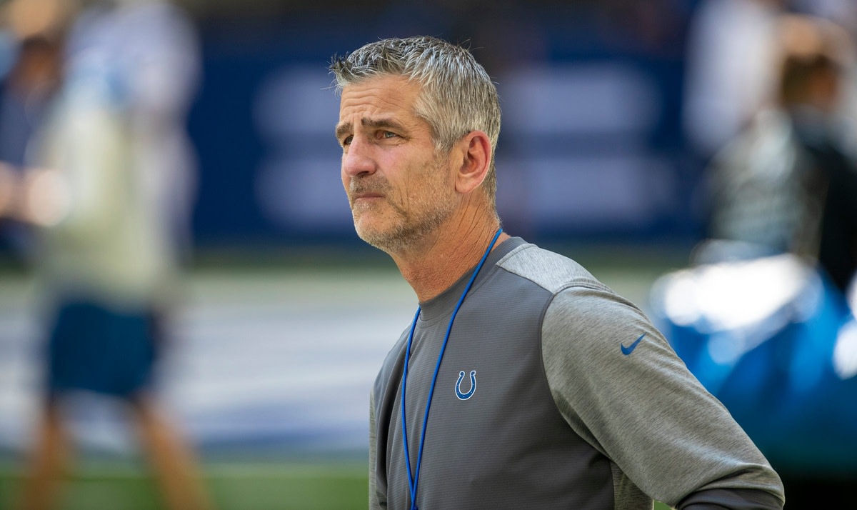 Indianapolis Colts head coach Frank Reich looks on during an August scrimmage at Lucas Oil Stadium.