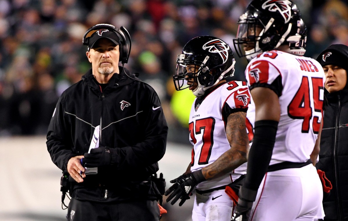 Dan Quinn , Divisional round playoffs against the Philadelphia Eagles