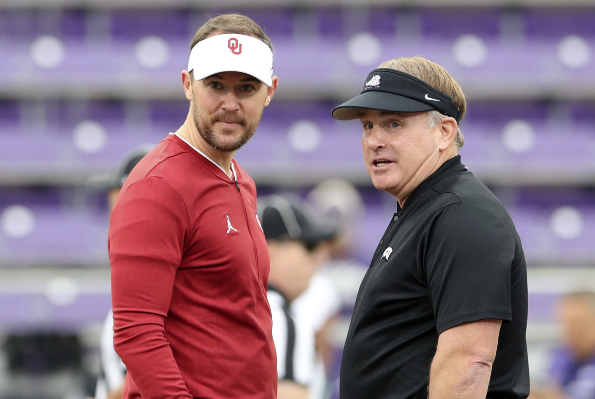 Lincoln Riley and Gary Patterson