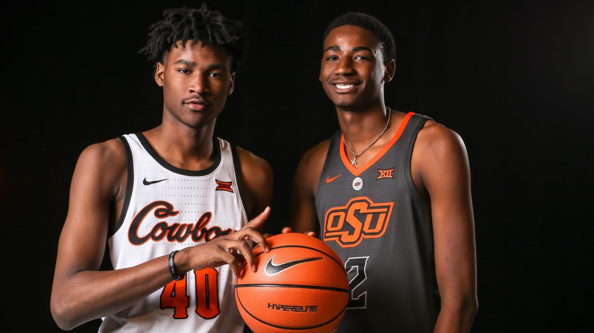 Keylan (left) and Kalib (right) came to Oklahoma State after starring together in high school at Tulsa Memorial, but the two brothers have different personalities. 