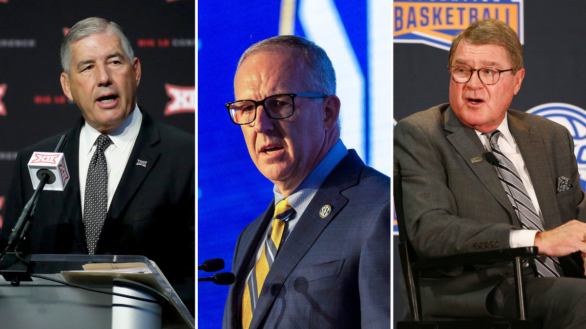 Bob Bowlsby, Greg Sankey and John Swofford