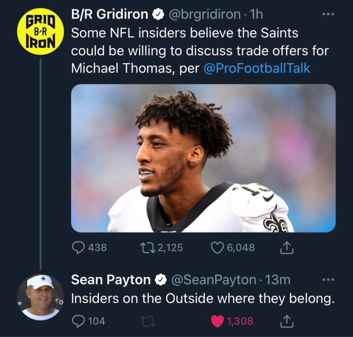 Sean Payton responds to Michael Thomas trade speculation