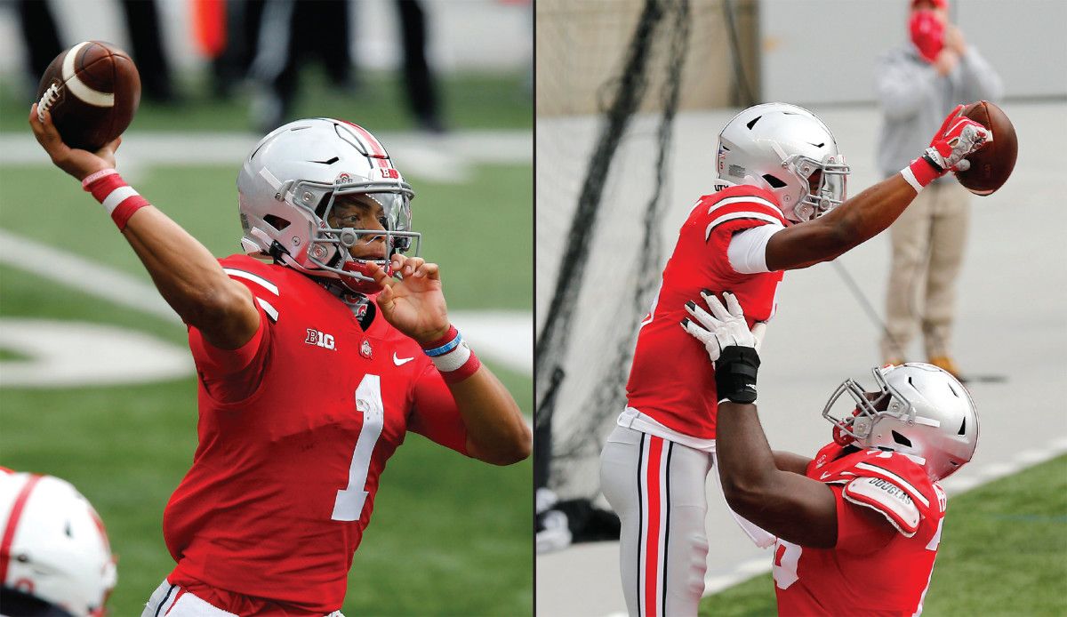 Justin Fields and Garrett Wilson