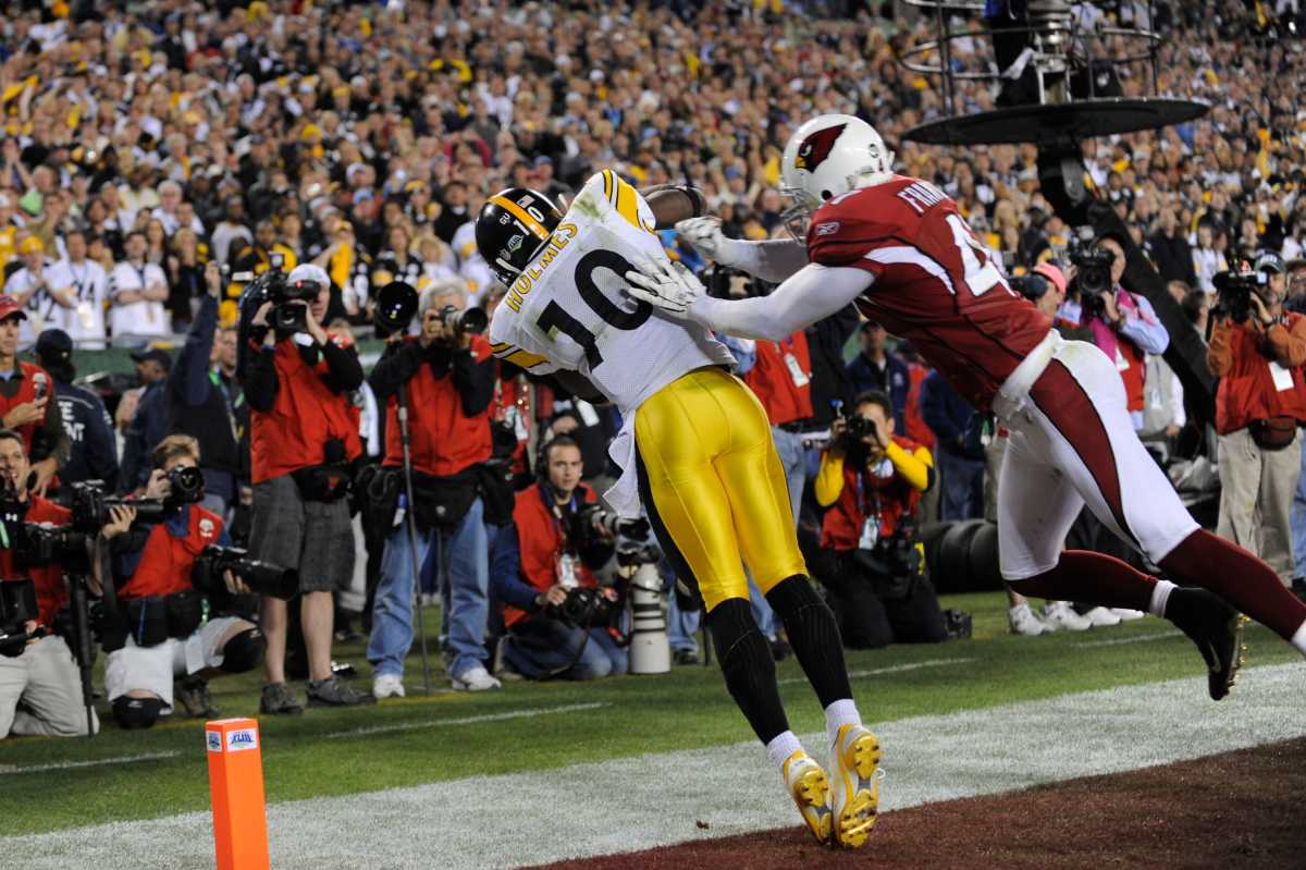 Santonio Holmes's game-winning touchdown reception was one of the most impressive catches in Super Bowl history. 