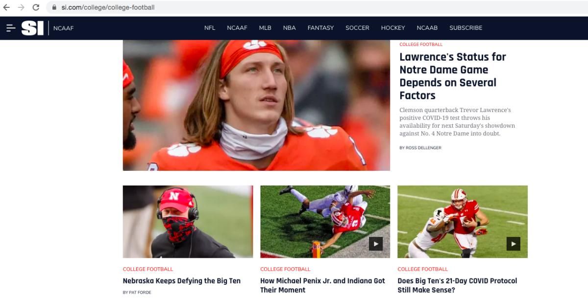 Indiana and quarterback Michael Penix Jr. were featured in a cover story by Pat Forde on Sports Illustrated.