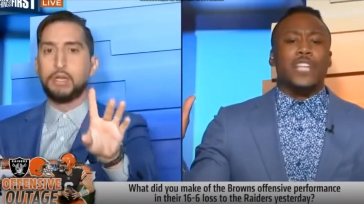 Baker Mayfield argument between Nick Wright, Brandon Marshall gets