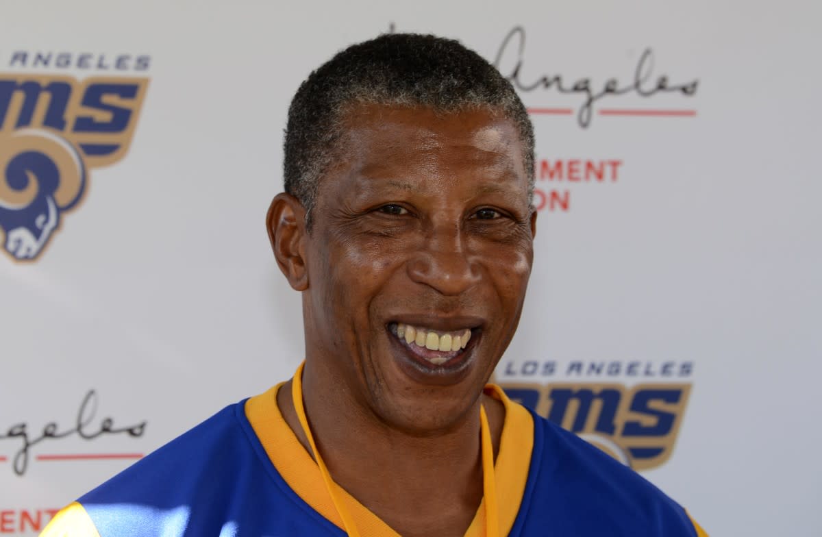 Former Rams running back Wendell Tyler smiles during an NFL All-Access event at the Los Angeles Memorial Coliseum in 2016.