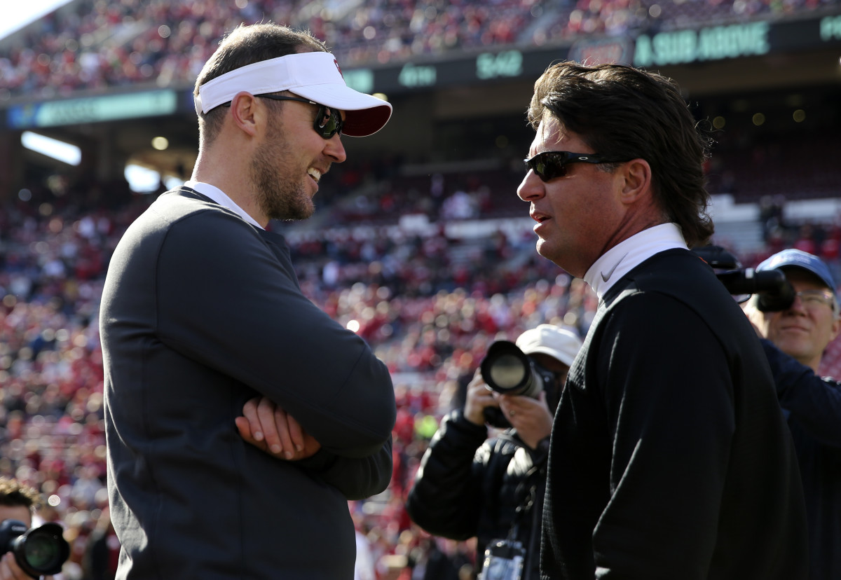 Lincoln Riley and Mike Gundy