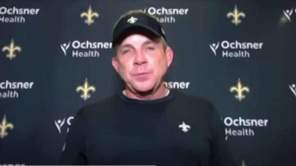 Sean Payton discussing Drew Brees' Injury with the media