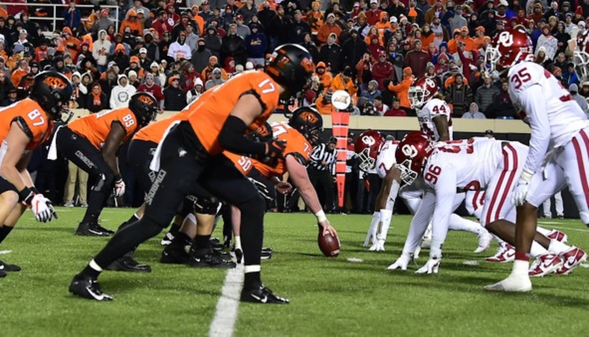 The match-up of the Oklahoma State offensive line and the Oklahoma defensive line will be critical on Saturday night.