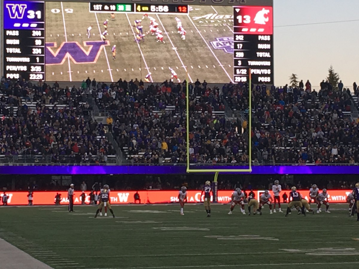 Last year's Apple Cup was played at Husky Stadium. This one in Pullman has been canceled.
