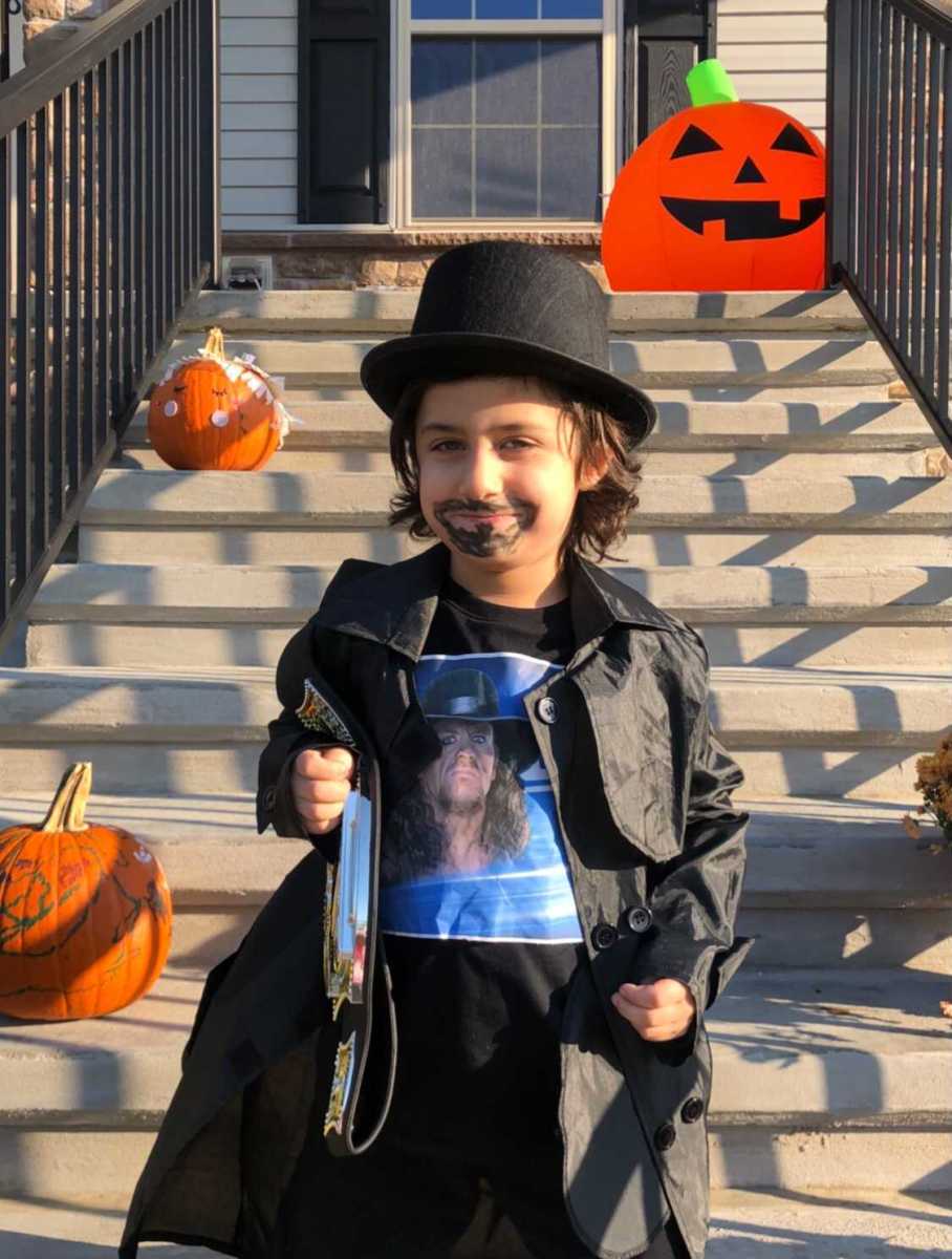 Raj as The Undertaker for Halloween