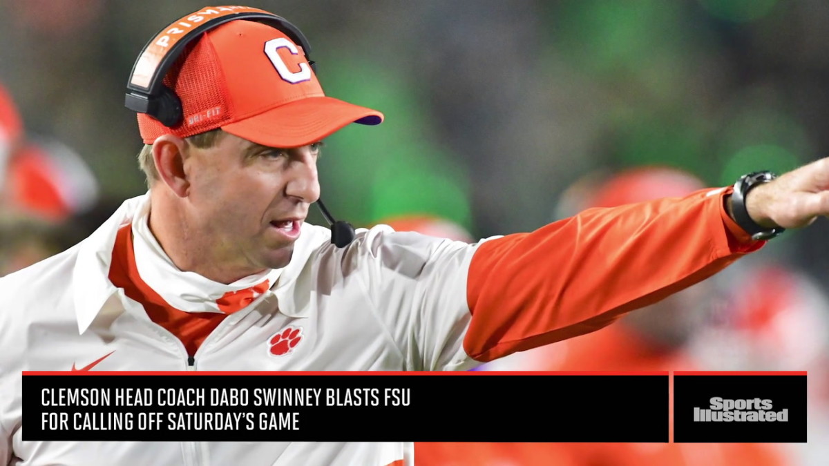 Dabo Swinney Blasts Florida State After FSU Backs Out of Saturday's Game Against Clemson