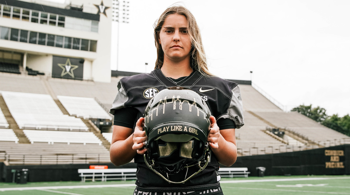 Vanderbilt’s Sarah Fuller: First woman to dress for SEC football game
