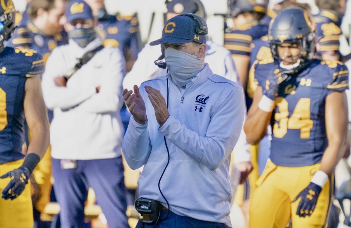 Justin Wilcox on the sidelines at the Big Game