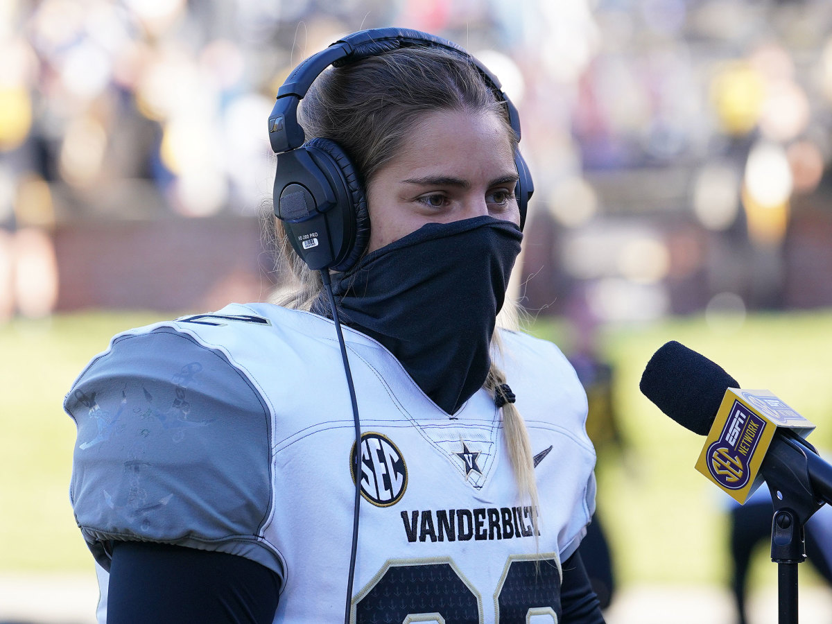 Vanderbilt's Sarah Fuller talks to the SEC Network postgame