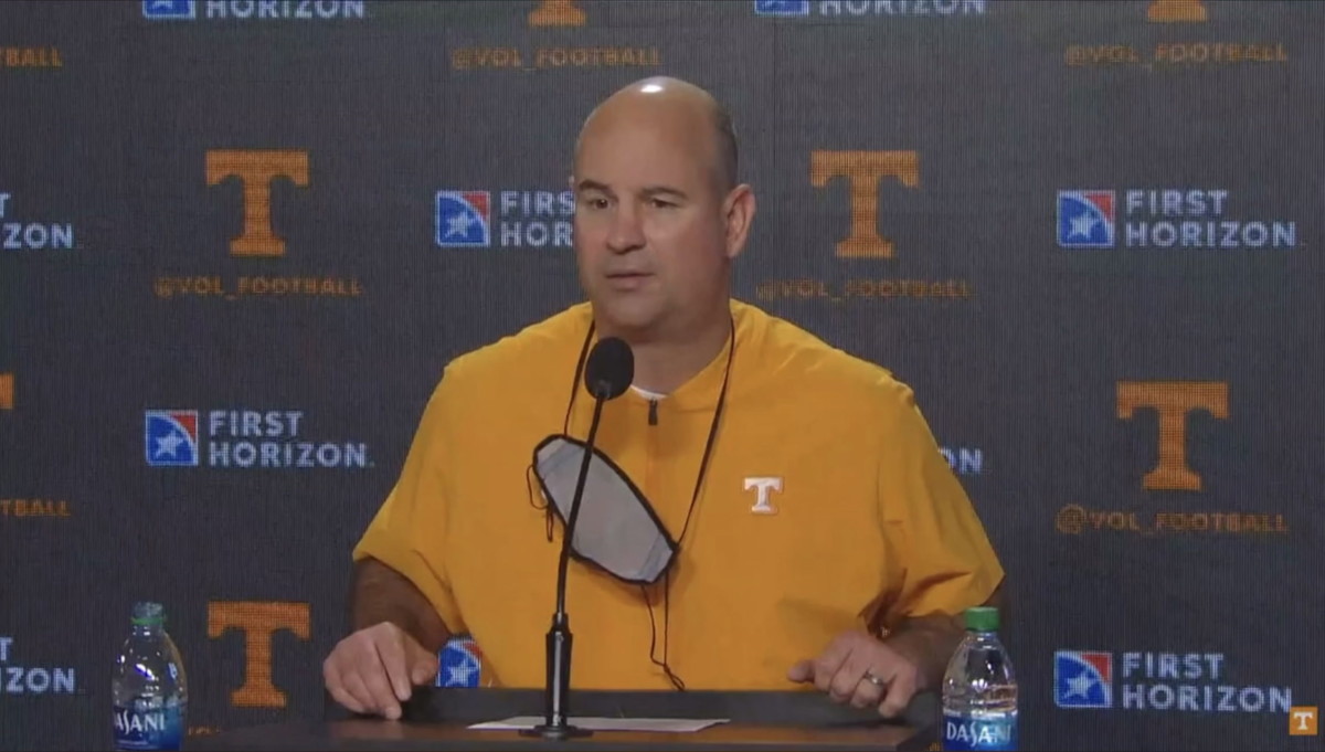 Jeremy Pruitt Provides An Update on Tennessee's COVID Situation Ahead of Florida