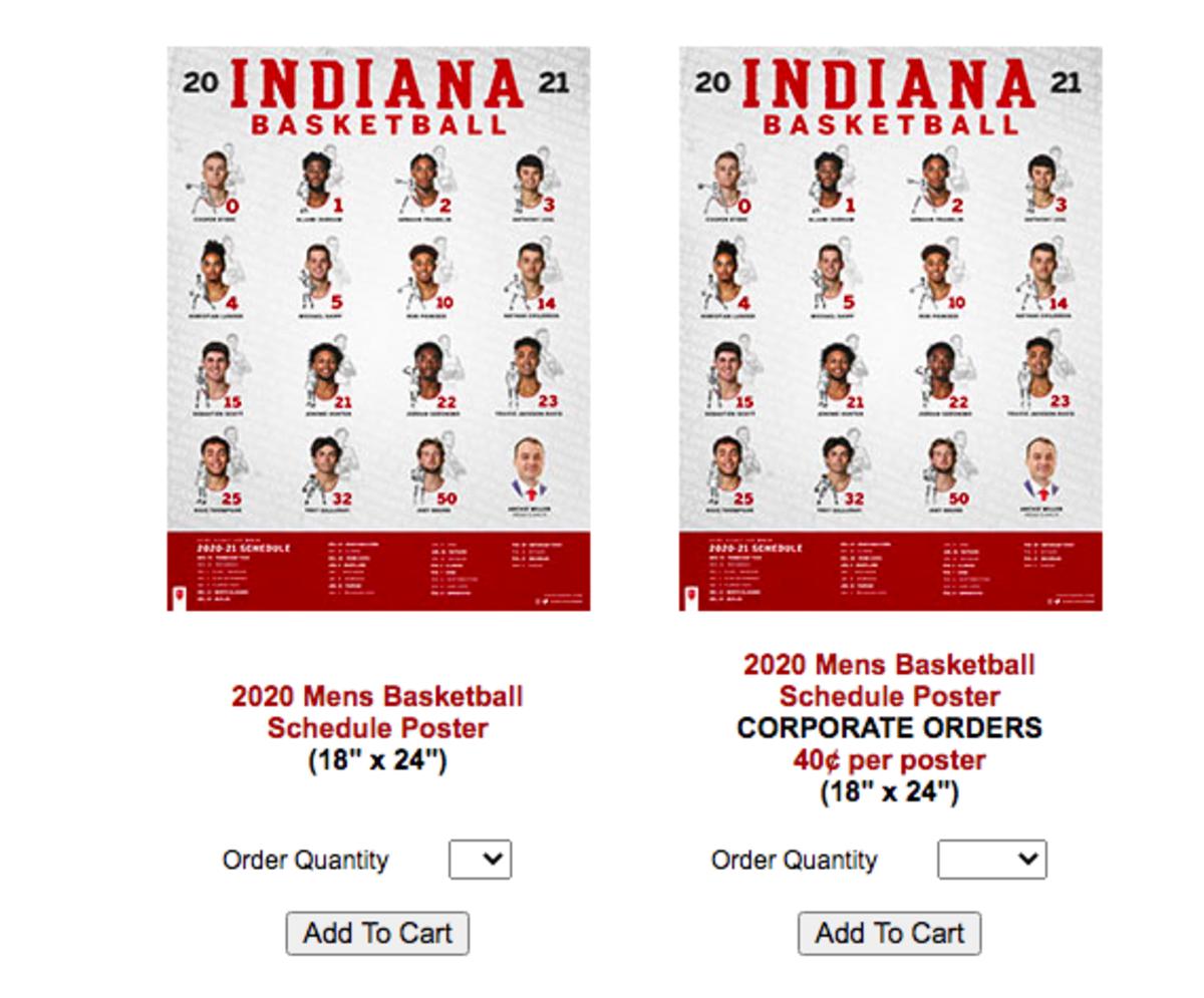 Iu Basketball Calendar Poster 20222023 August Calendar 2022