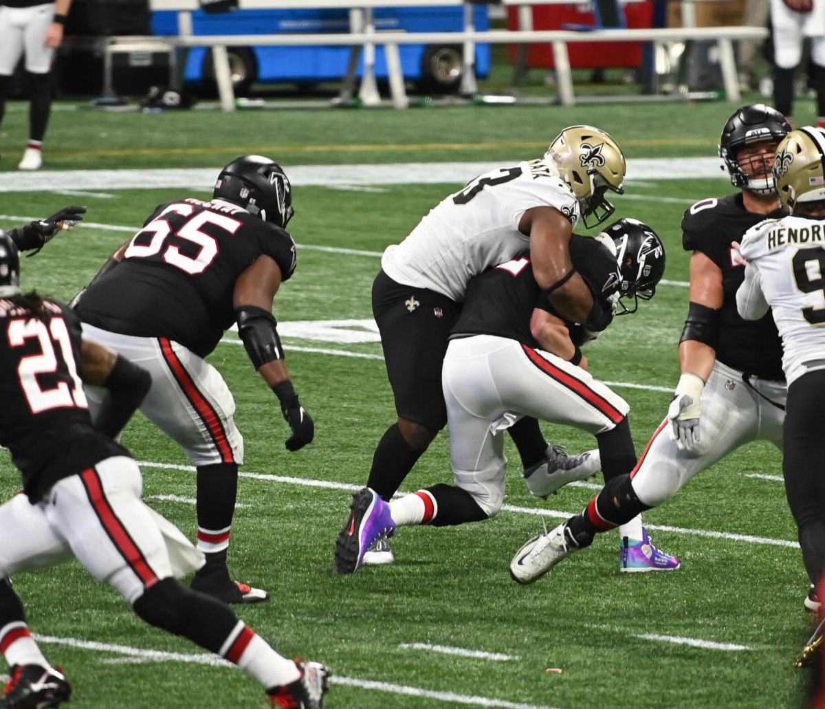 DT David Onyemata sacks QB Matt Ryan