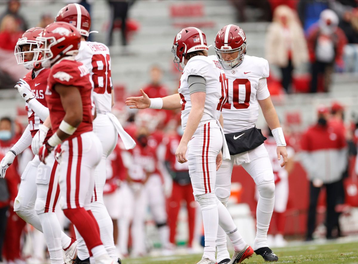 Will Reichard and Mac Jones at Arkansas