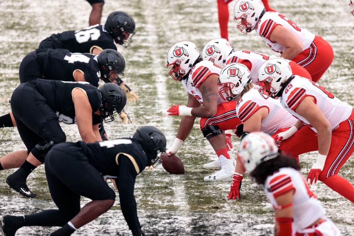 Dec 12, 2020; Boulder, Colorado, USA; Colorado Buffaloes players line up against Utah Utes players in the first quarter at Folsom Field.