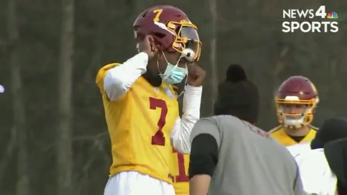 Dwayne Haskins NBC 4 Prac Video