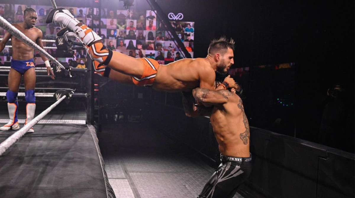 Johnny Gargano used his attire to celebrate the Cleveland Browns' playoff-bound 2020 season.