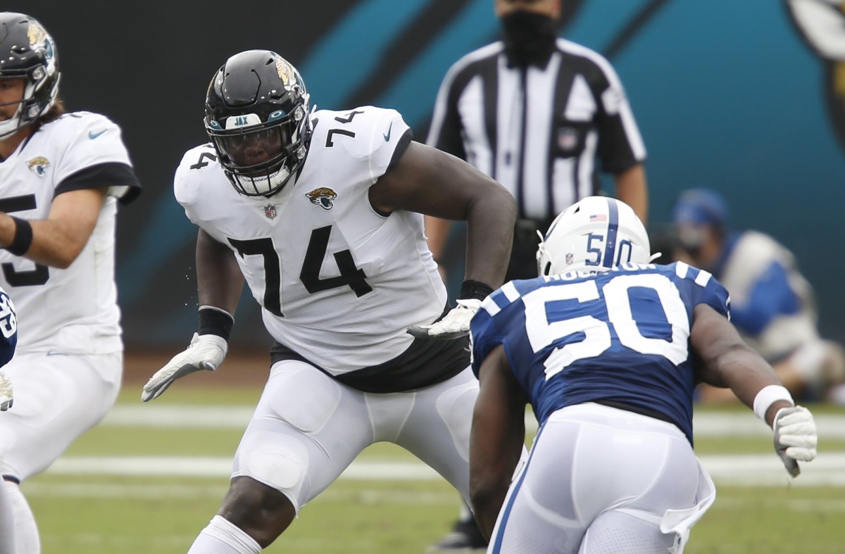 Jacksonville Jaguars offensive left tackle Cam Robinson has played his best in 2020.