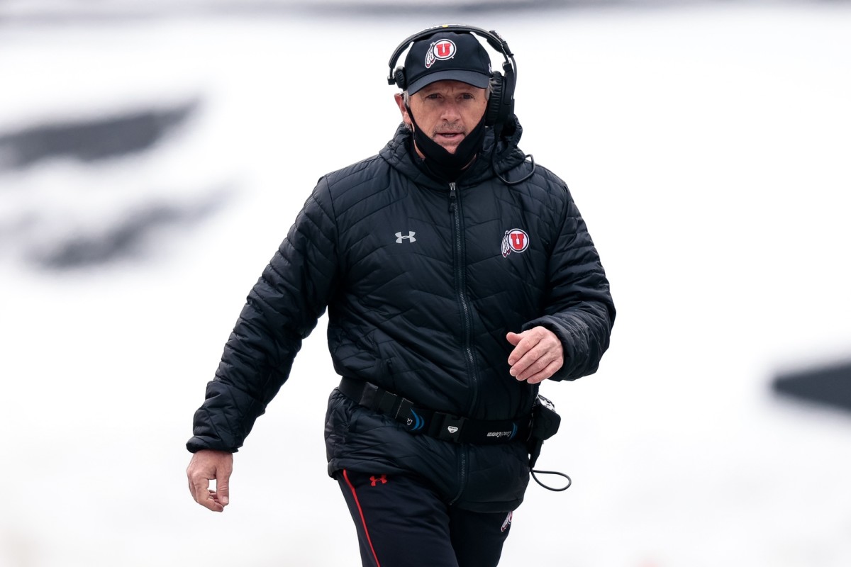 Dec 12, 2020; Boulder, Colorado, USA; Utah Utes head coach Kyle Whittingham in the first quarter against the Colorado Buffaloes at Folsom Field.