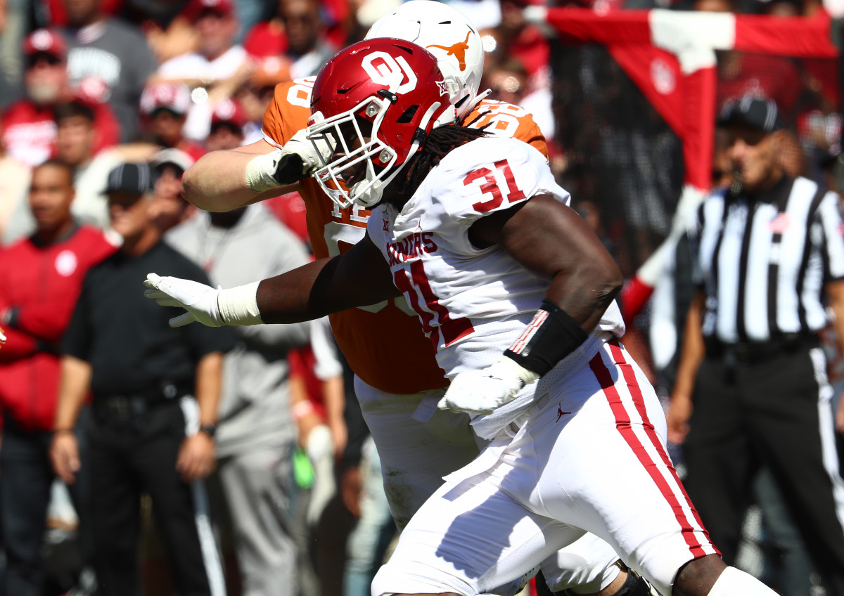 Oklahoma Sooners coach Lincoln Riley says RB Kennedy Brooks and DL