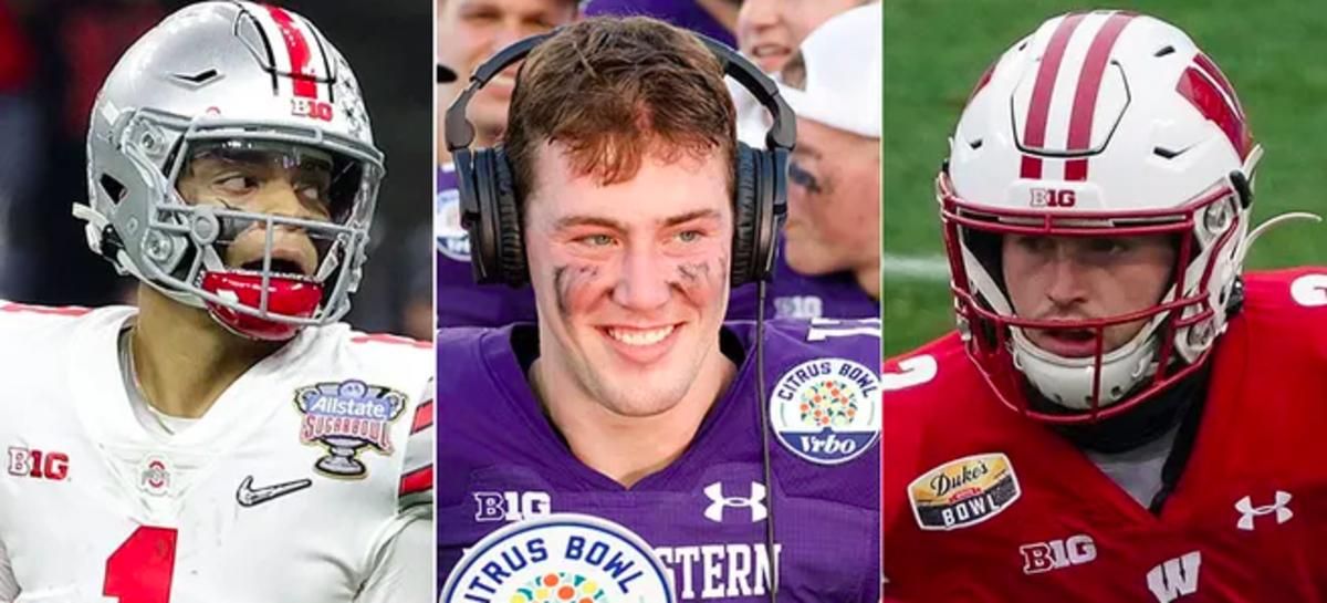 The other Big Ten teams put their bowl-game logos above their others. (USA TODAY photos)