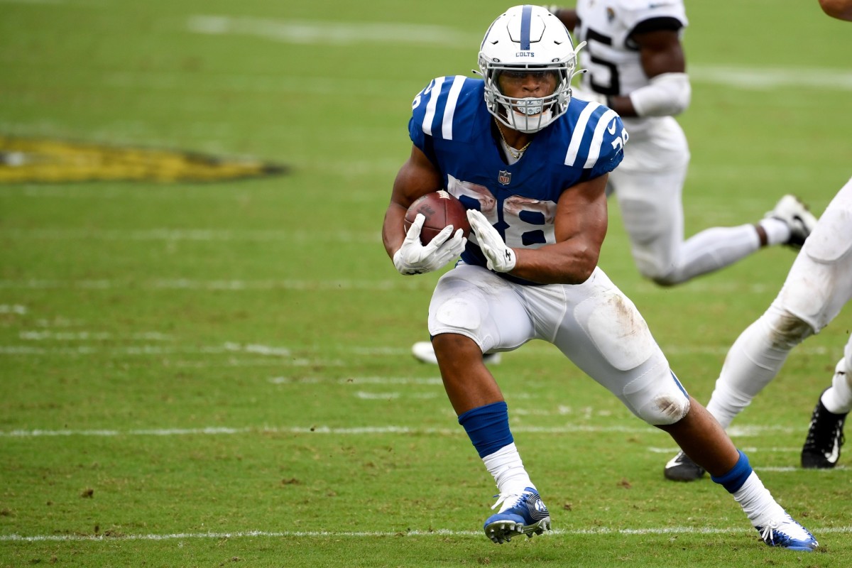 Indianapolis Colts rookie running back Jonathan Taylor needs 84 rushing yards on Sunday to reach 1,000 this season.