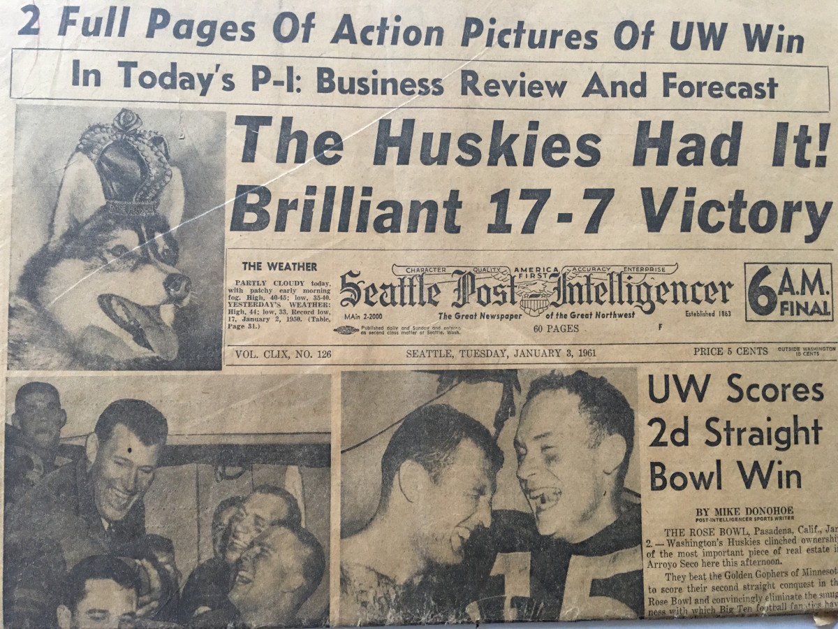 The Huskies won the 1961 Rose Bowl.