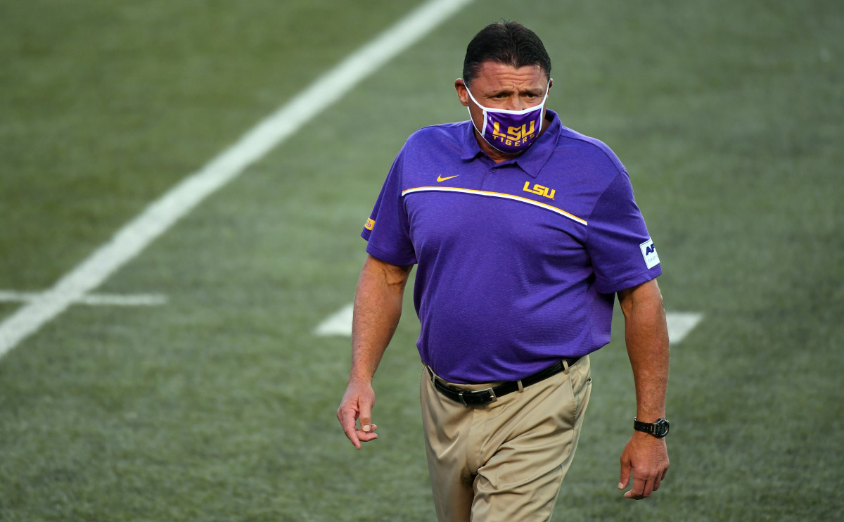 LSU Coach Ed Orgeron Talks 2021 Veteran Returners, Updates Coaching