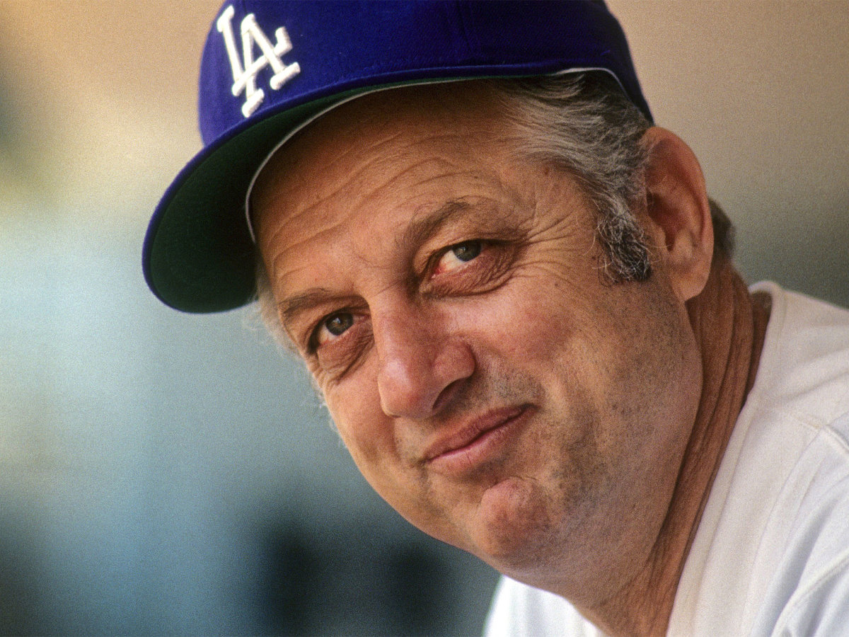 Tommy Lasorda smiling