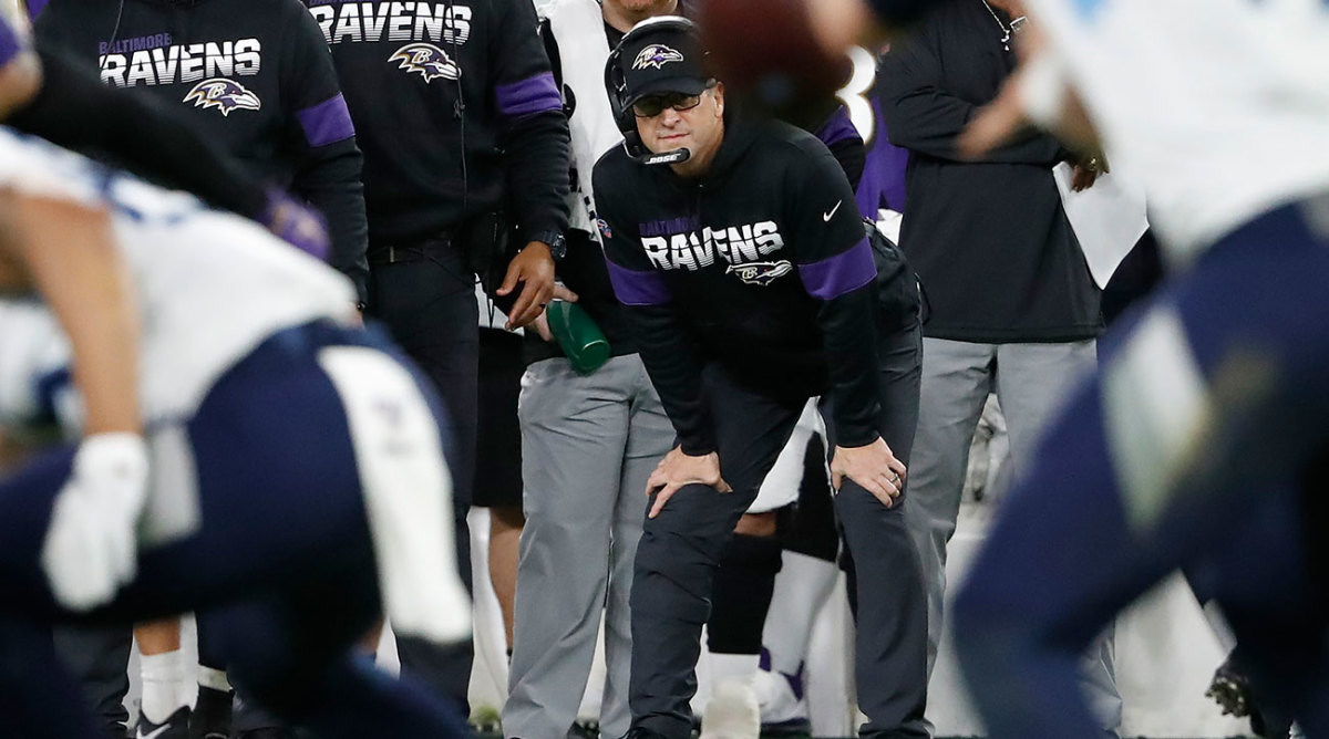 john-harbaugh-ravens-titans-playoff-rematch-decisions