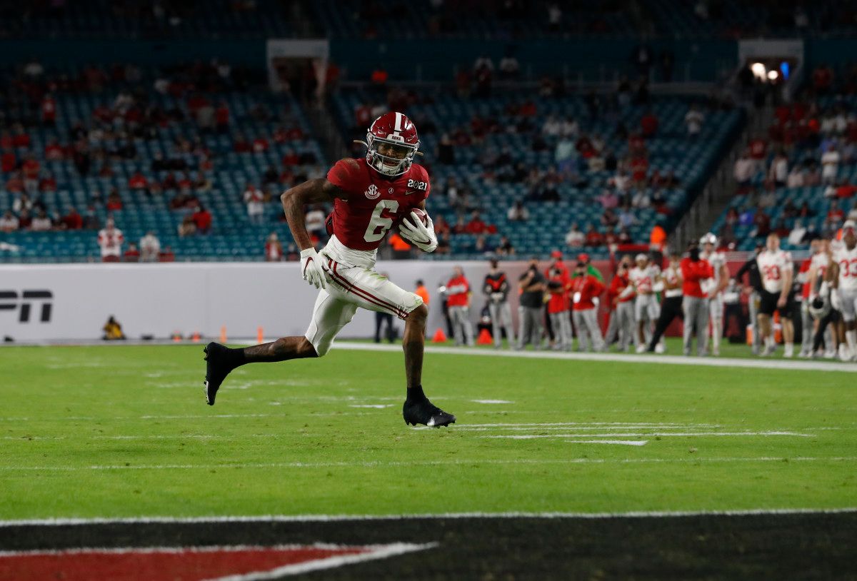 January 11, 2021, Alabama wide receiver Devonta Smith during CFP National Championship in Miami, FL.