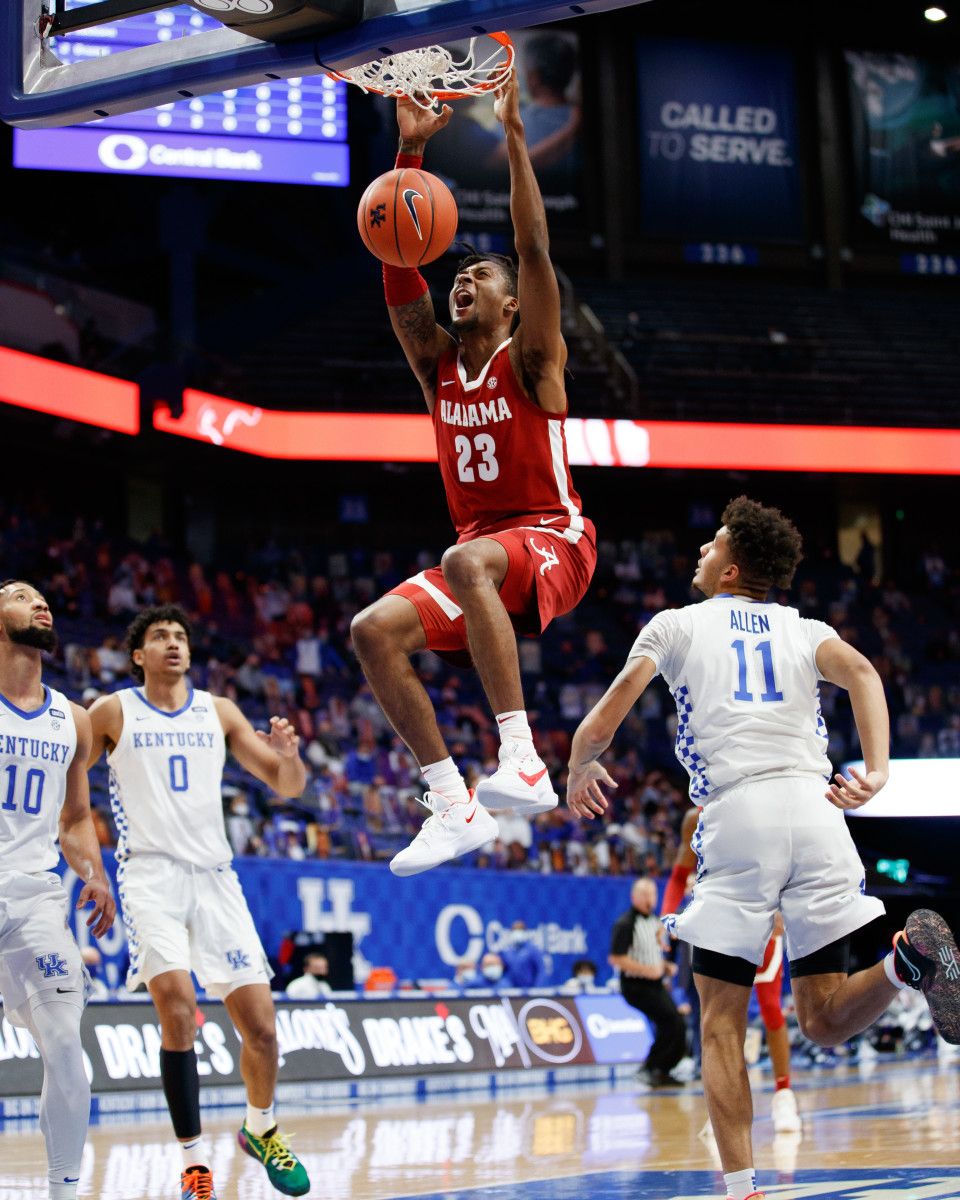 January 12, 2021, Alabama basketball guard John Petty Jr. against Kentucky in Lexington, KY.