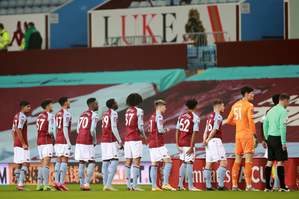 What does a faster spread look like in English soccer: With players infected, Aston Villa was forced to field a team of teens and 20-somethings during an FA Cup game.