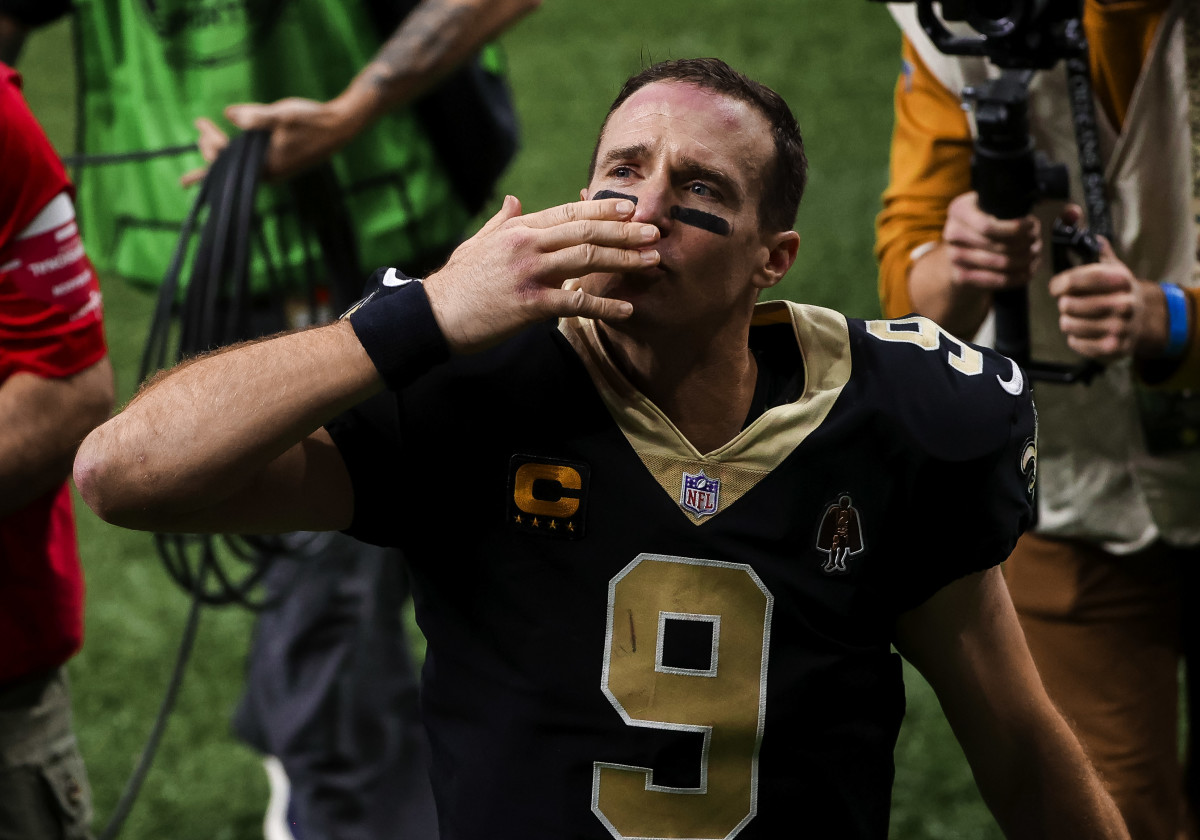 Drew Brees exists Superdome