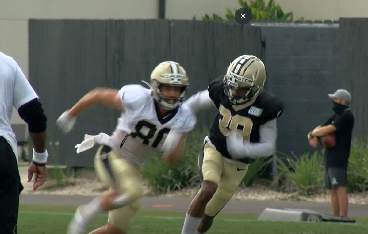 Carr vs. Washington in 2020 Saints Training Camp