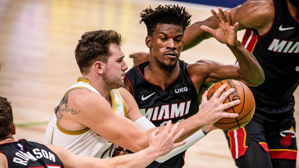 Jimmy Butler and Luka Doncic