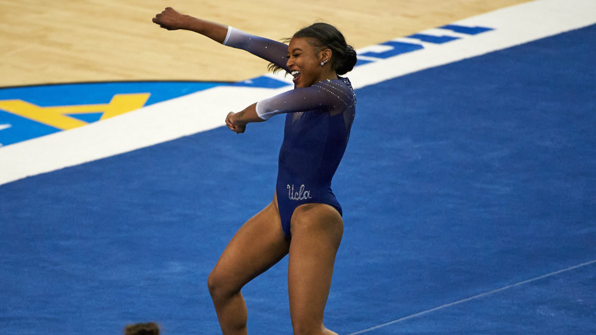 Nia Dennis: UCLA gymnast goes viral after floor routine vs ASU - Sports